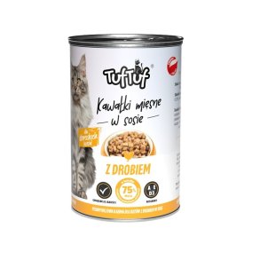 TUF TUF Pieces of meat in sauce with poultry - vd kattefoder - 415g