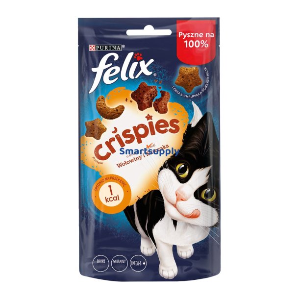 Felix Crispies Oksekd, Kylling - Trfoder Til Kat - 45 G