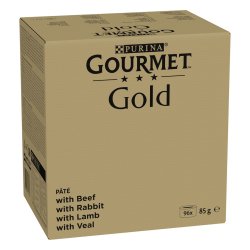 PURINA GOURMET GULD Mousse Mix 4 smagsvarianter - vd kattefoder - 96x85g