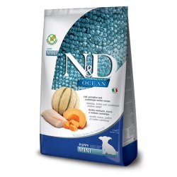 FARMINA N&D Ocean Dog Cod, Pumpkin & Cantaloupe Melon Puppy Mini - trfoder til hunde - 800g