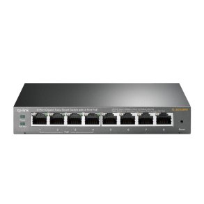 TP-Link TL-SG108PE Administreret L2 Gigabit Ethernet (10/100/1000) Strm over Ethernet (PoE) Sort