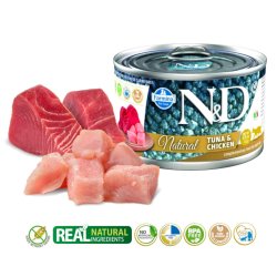 FARMINA N&D Cat Natural Tuna&Chicken- vdfoder til katte - 140 g