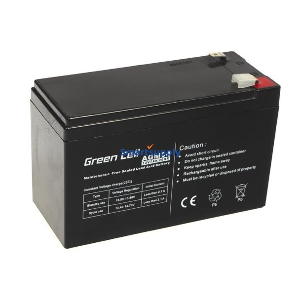 Green Cell AGM04 UPS batteri Blybatterier (VRLA) 12 V 7 At