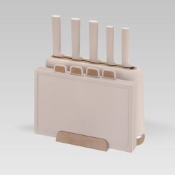 Maestro Mr-1412-Beige Knivst Med Blok + Skrebrtst Beige