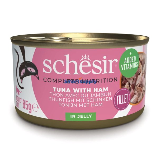 SCHESIR in jelly Tuna with ham - vd kattefoder - 85 g