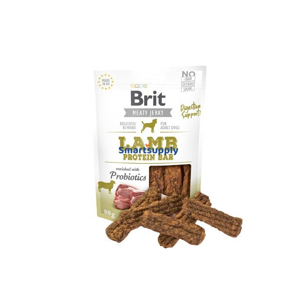 Brit Jerky Lamb Protein Bar - Lam - Hundesnack - 80 G