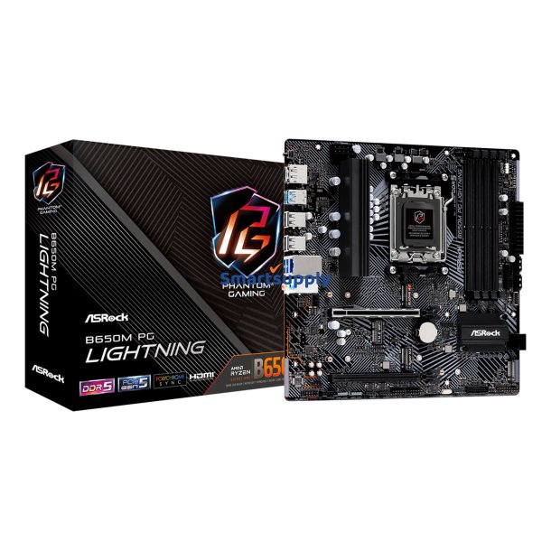 Asrock B650M PG Lightning AMD B650 Sokkel AM5 micro ATX