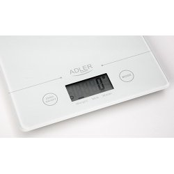 Adler AD 3138 w kkken- og ditvgt Elektronisk kkkenvgt Hvid Bordplade Firkant