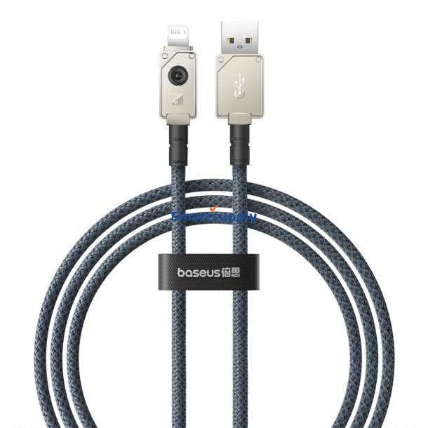 Baseus Unbreakable Usb-A Til IP Kabel 1 M 5V-2.4A Hvid