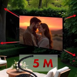 Maclean Projektionslrred, 150", 330X187cm, 25Mm 16:9 Kant, Spndekroge, Mc-167