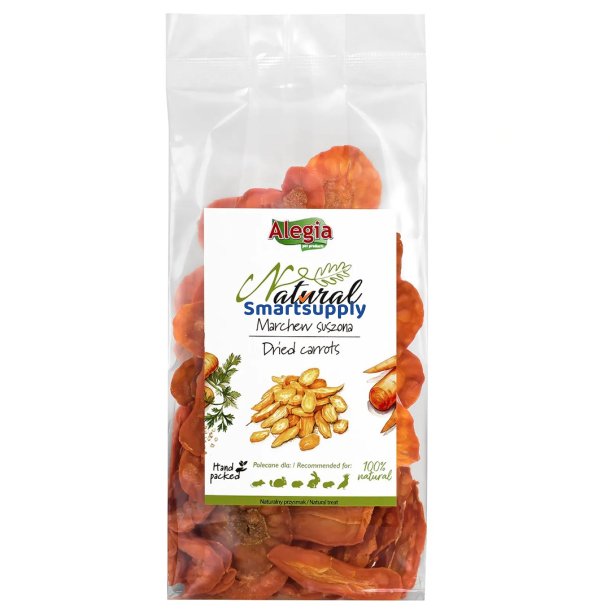 ALEGIA Dried carrots - godbidder til gnavere og kaniner - 60g
