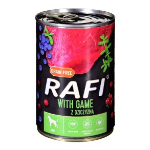 Dolina Noteci Rafi med vildt, tranebr og blbr - vdt hundefoder - 400g