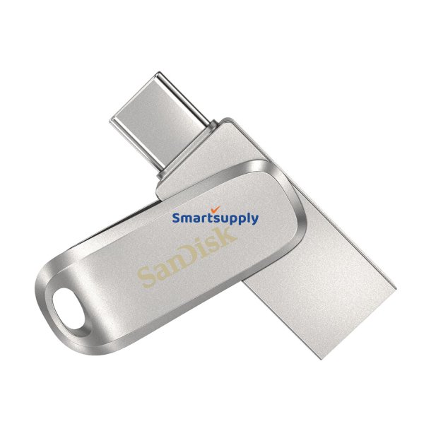 Sandisk Ultra Dual Drive Luxe Usb-Flashdrive 128Gb 3.2 Gen 1 (3.1 Gen 1) Rustfrit Stl