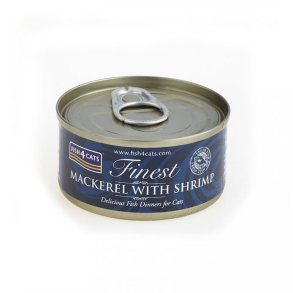 FISH4CATS Mackerel with shrimp - vd kattefoder - 70g