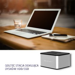 Qoltec 50316 2x HDD / SSD dockingstation | 2,5"/3,5" SATA | USB 3.0 | Kloning