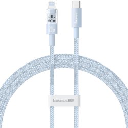 Baseus Gem USB-C - Lightning PD 20W - kabel til opladning og synkronisering af Apple-enheder, 1m  (bl)