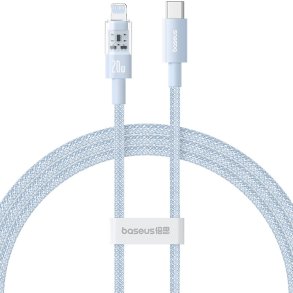 Baseus Gem USB-C - Lightning PD 20W - kabel til opladning og synkronisering af Apple-enheder, 1m  (bl)