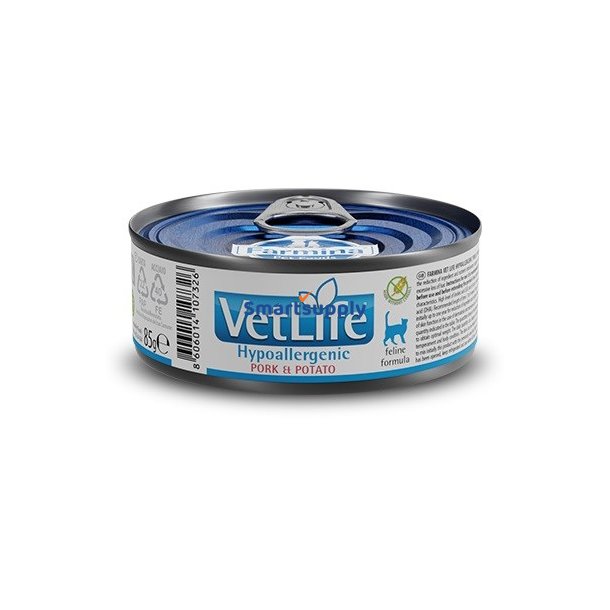Farmina Vet Life Hypoallergen Svinekd &amp; Kartoffel - Vdfoder Til Katte - 85 G