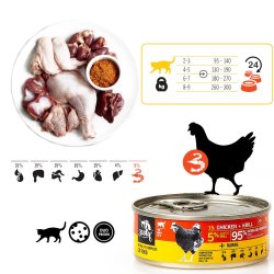 3COTY Chicken with krill - vd kattefoder - 80g