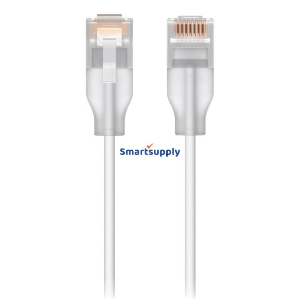 Ubiquiti Uacc-Cable-Patch-El-3M-W Netvrkskabel Gennemsigtig, Hvid Cat 6