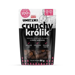 UNISZKI Crunchy Kanin med mynte og brndenlde - godbid til hunde - 80g
