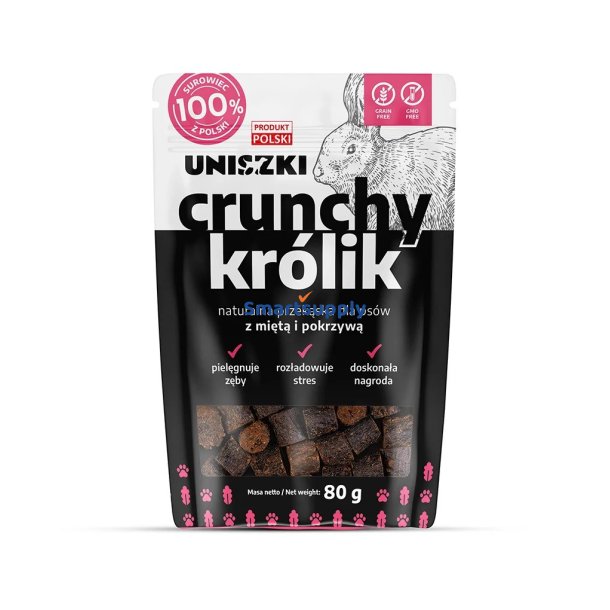 Uniszki Crunchy Rabbit Med Mynte Og Brndenlde - Hundegodbid - 80G
