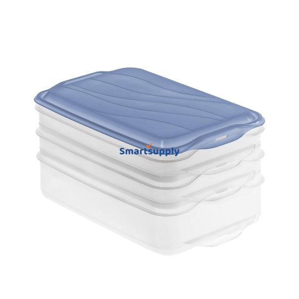 Rotho Rondo Horizon Bl - Madopbevaringsbeholder - 2 X 0,75L, 1 X 1,35L