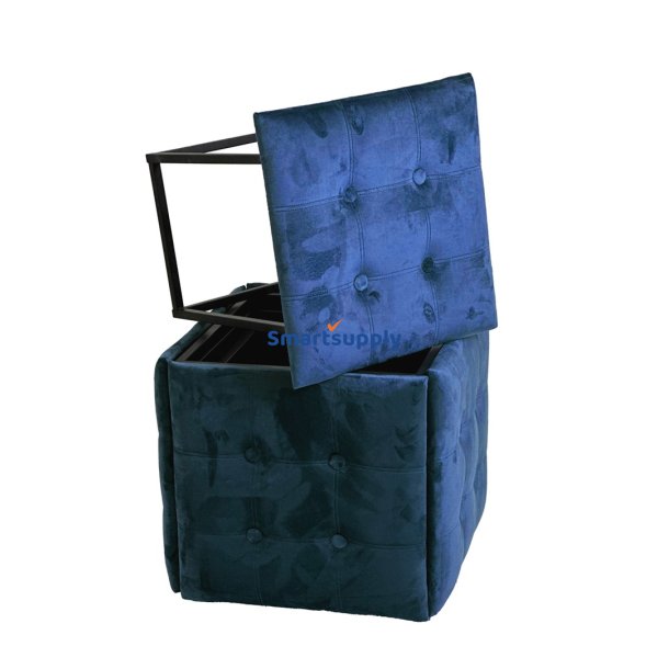 Go Gift Puff-Transformer 5In1 - 5 Taburetter I 1 Puf Marineblt Fljl
