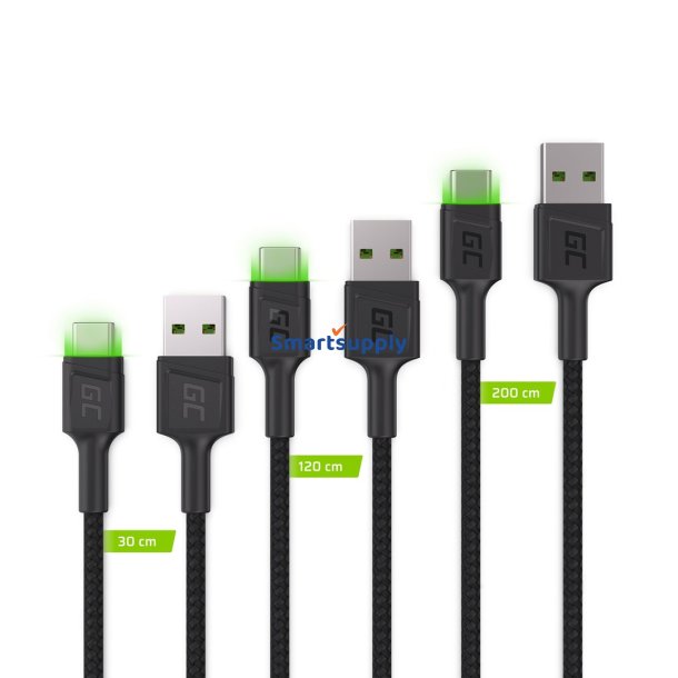 Green Cell St 3X Gc Ray Usb-C-Kabel 30 cm, 120 cm, 200 cm