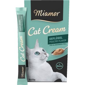 MIAMOR Cat Cream Poultry - Kattegodbidder - 6x15g