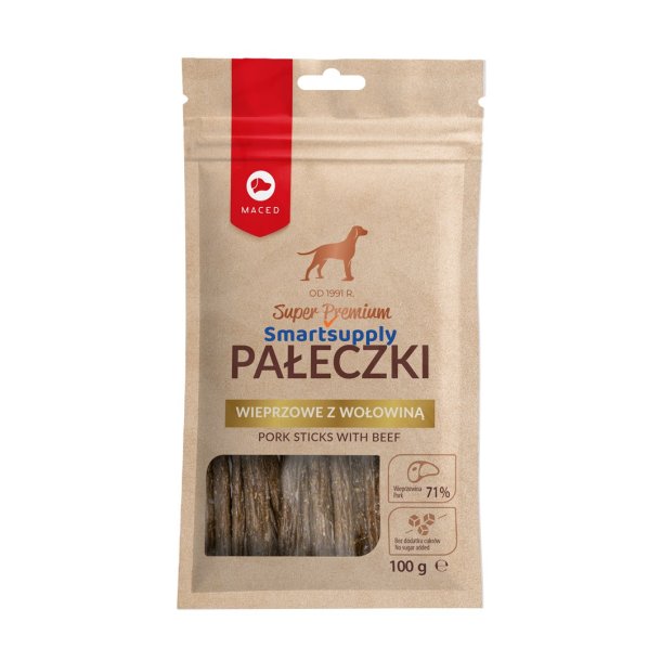 Maced Pork Sticks - Hundegodbid - 100G