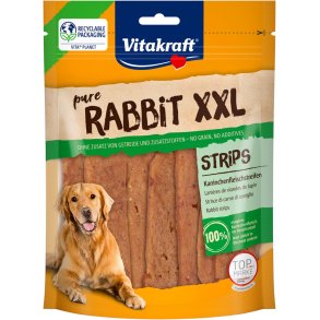 VITAKRAFT Pure Rabbit Strips - godbid til hund - 250 g