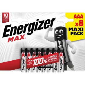 BATTERIER ENERGIZER MAX AAA LR03 /8 ECO