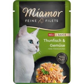 MIAMOR Fine Filets Tuna with vegetables in sauce - vd kattefoder - 100g