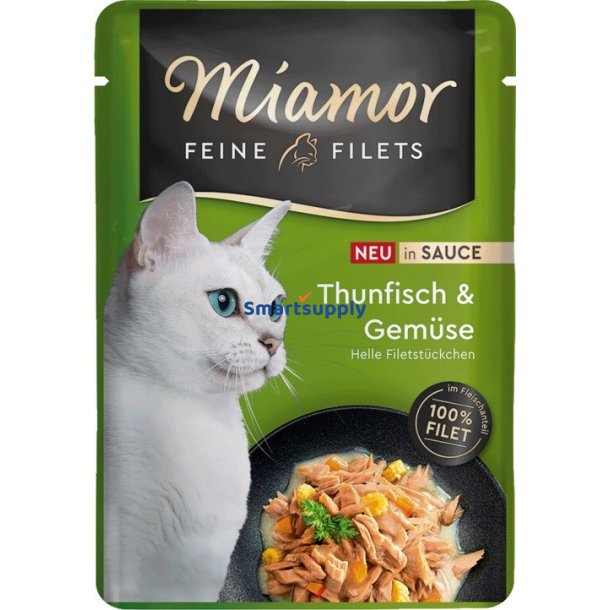 Miamor Fine Filet Tun Med Grntsager I Sauce - Vdfoder Til Katte - 100G