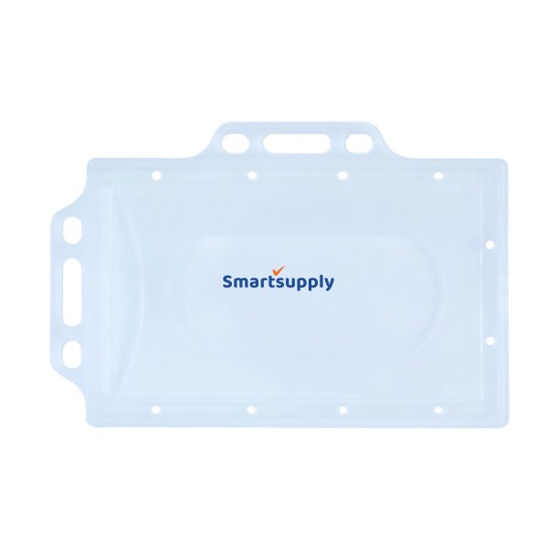 Navneskilte transparent 90x56 mm - 50 stk