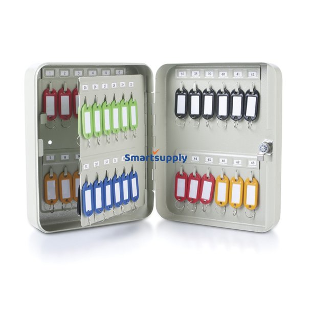 Ngleskab til 48 ngler, 250x200x80mm, metal, gr