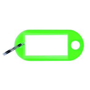Nglevedhng 10 stk med etiket og ring 50x20mm - grn
