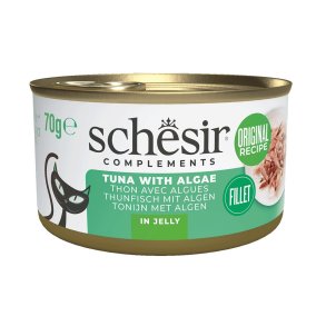 SCHESIR Complements Tuna with algae in jelly - vd kattefoder - 70g