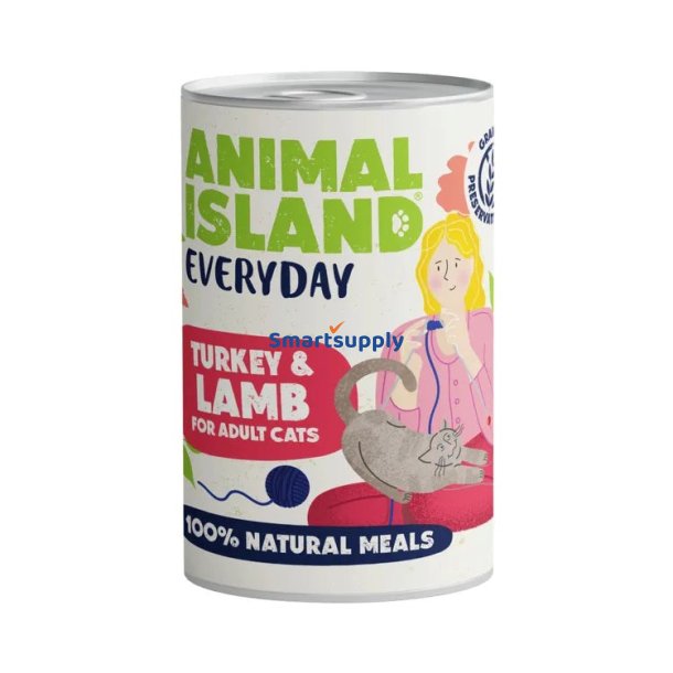 Animal Island Hverdag Kalkun Og Lam - Vdfoder Til Katte - 400G