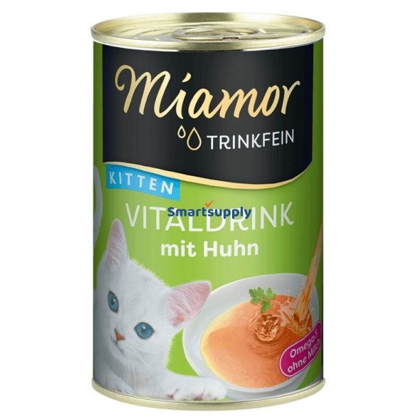 Miamor Trinkfein Kitten Vitaldrink Med Kylling - Kattegodbidder - 135Ml
