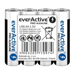 Alkaline-batterier everActive Pro Alkaline LR6 AA - 4 stk.