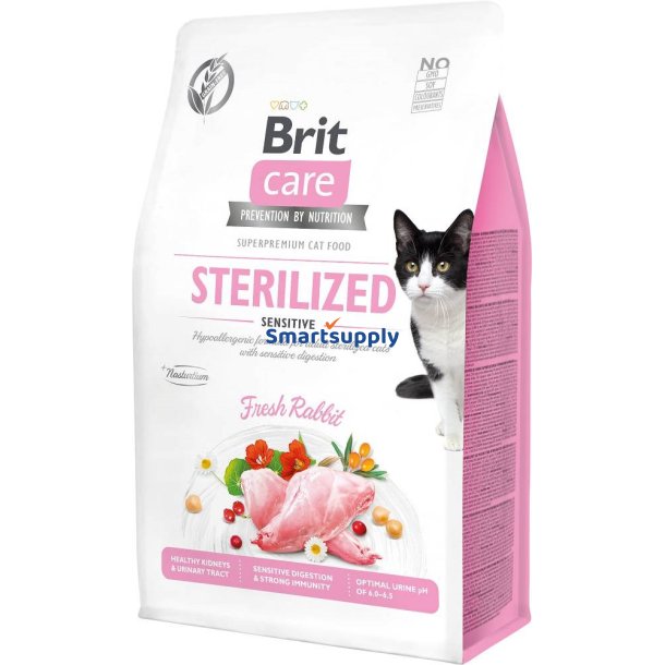 Brit Care Grain-Free Sterilized Sensitive - Trfoder Til Kat - 2 Kg