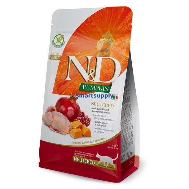 FARMINA Pumpkin N&D Neutered Quail - trfoder til kattekillinger - 5kg