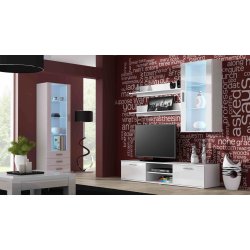 Hngende Vitrineskab Soho Hvid/Hvid Glans