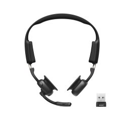 Shokz Openmeet Uc Trdlst Bluetooth Bone Conduction Videokonference-Headset Med Usb-A-Adapter