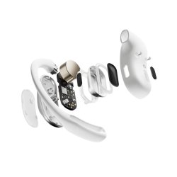 Shokz Openfit Air, Weiss Headset Trdlst rekrog Opkald/Musik/Sport/Hverdag Bluetooth Hvid