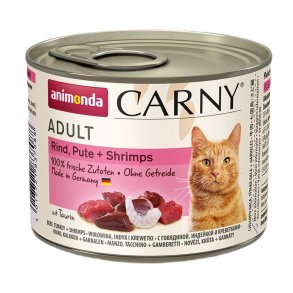 ANIMONDA Carny Adult Beef, turkey and shrimps - vd kattefoder - 200g