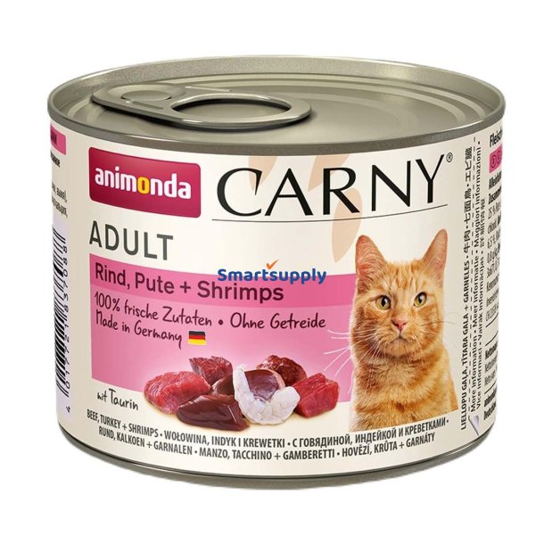 Animonda Carny Adult Oksekd, Kalkun Og Rejer - Vdfoder Til Katte - 200G