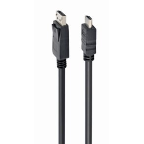 Gembird CC-DP-HDMI-3M DisplayPort til HDMI-kabel (ikke tovejs), 3m, sort